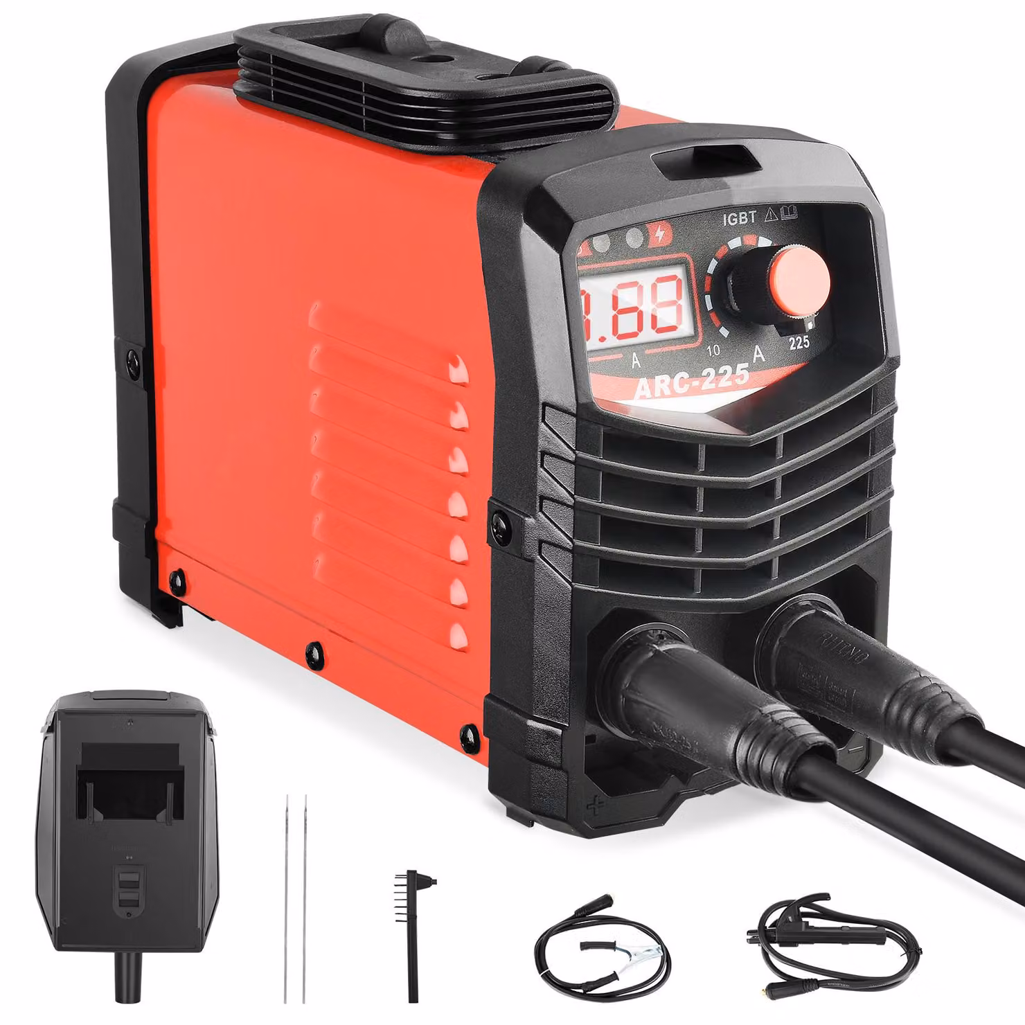 Saldatrice MMA inverter da 120A - Saldatrice ad arco per principianti - Portatile - Colore: rosso