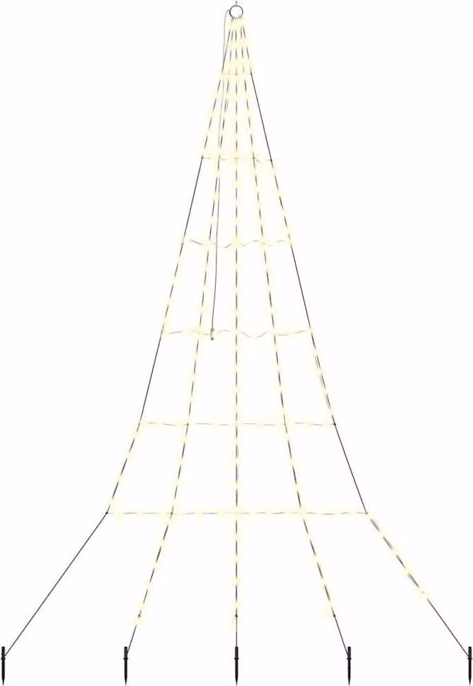 Albero di Natale LED con picchetti per il terreno 306 cm