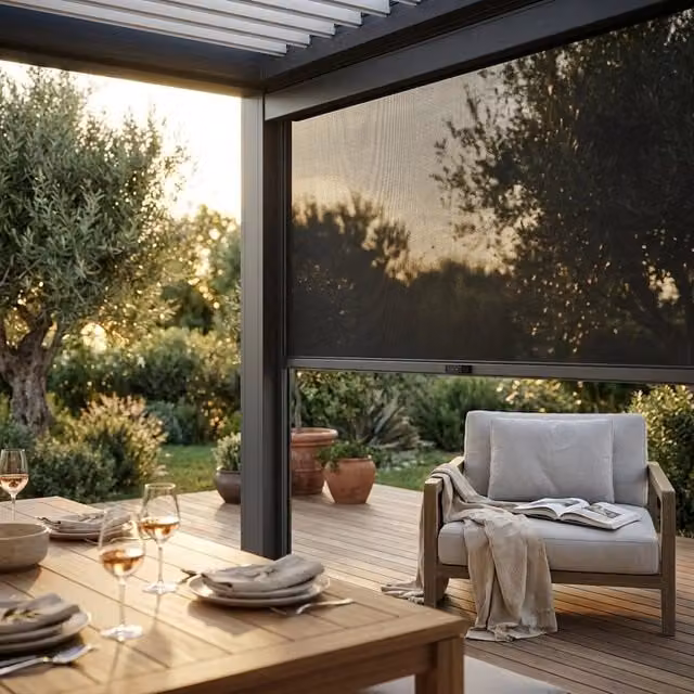 Parete laterale zanzariera per pergola bioclimatica Tony - TONY