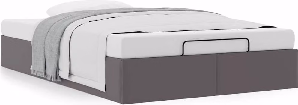 Struttura Letto Pouf senza Materasso 120x200 cm Pelle finta