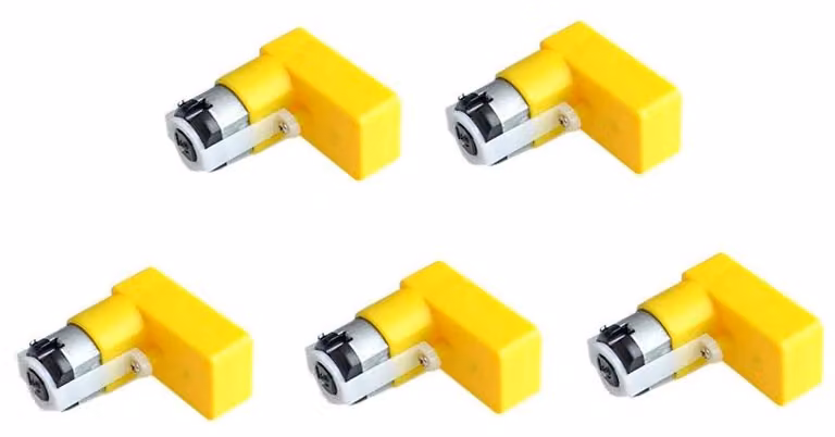 5 motori DC a 3-6V con riduttore TT, rapporto 1:48, doppio albero