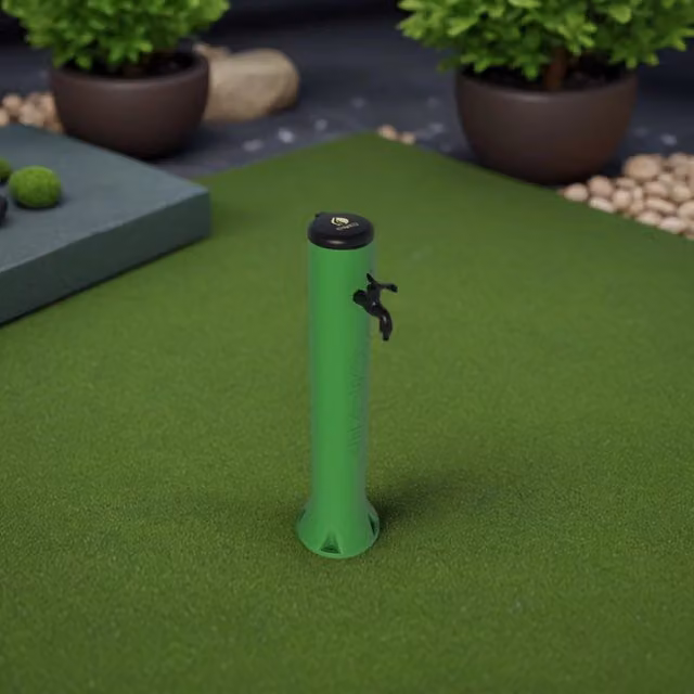 Sined Tritone Fontanella Da Giardino In Hdpe Con Gancio Portagomma h 100 Cm Verde