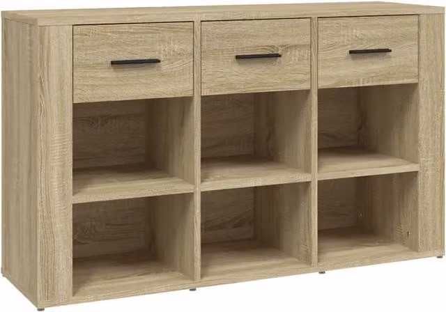 Credenza Buffet da pranzo in Legno Multistrato Rovere Sonoma Marrone L: 100 cm, P: 30 cm, H: 59,5 cm