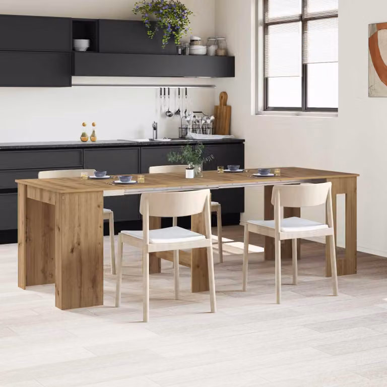 Maison Exclusive - Tavolo da pranzo, dimensioni 240 x 85 x 75 cm, piano in legno impiallacciato effetto "Artisan" (rovere)