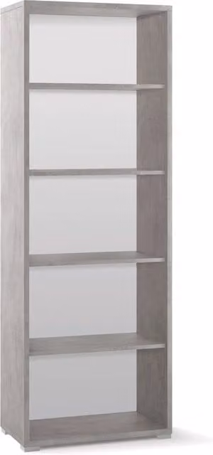 Libreria a giorno GIORDANOSHOP moderna in MDF grigio con ripiani regolabili L: 71 cm, P: 41 cm, H: 199 cm