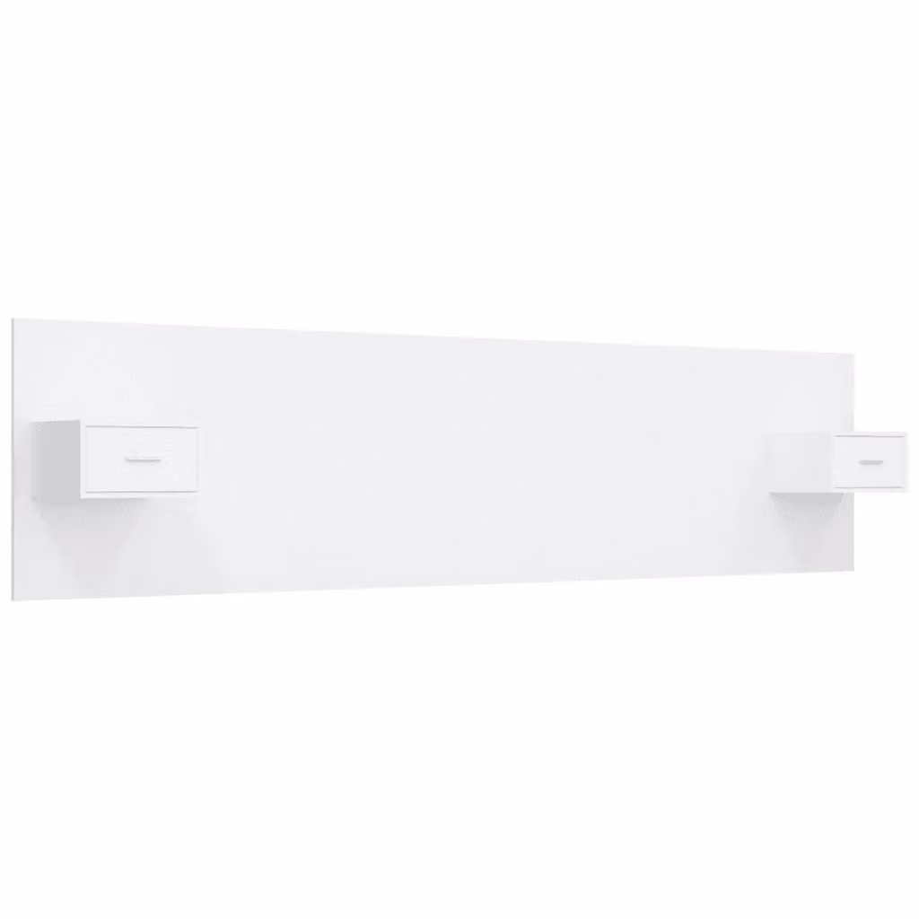 Testiera per letto con comodini integrati vidaXL in legno bianco L: 240 cm, P: 80 cm, H: 80 cm – 2