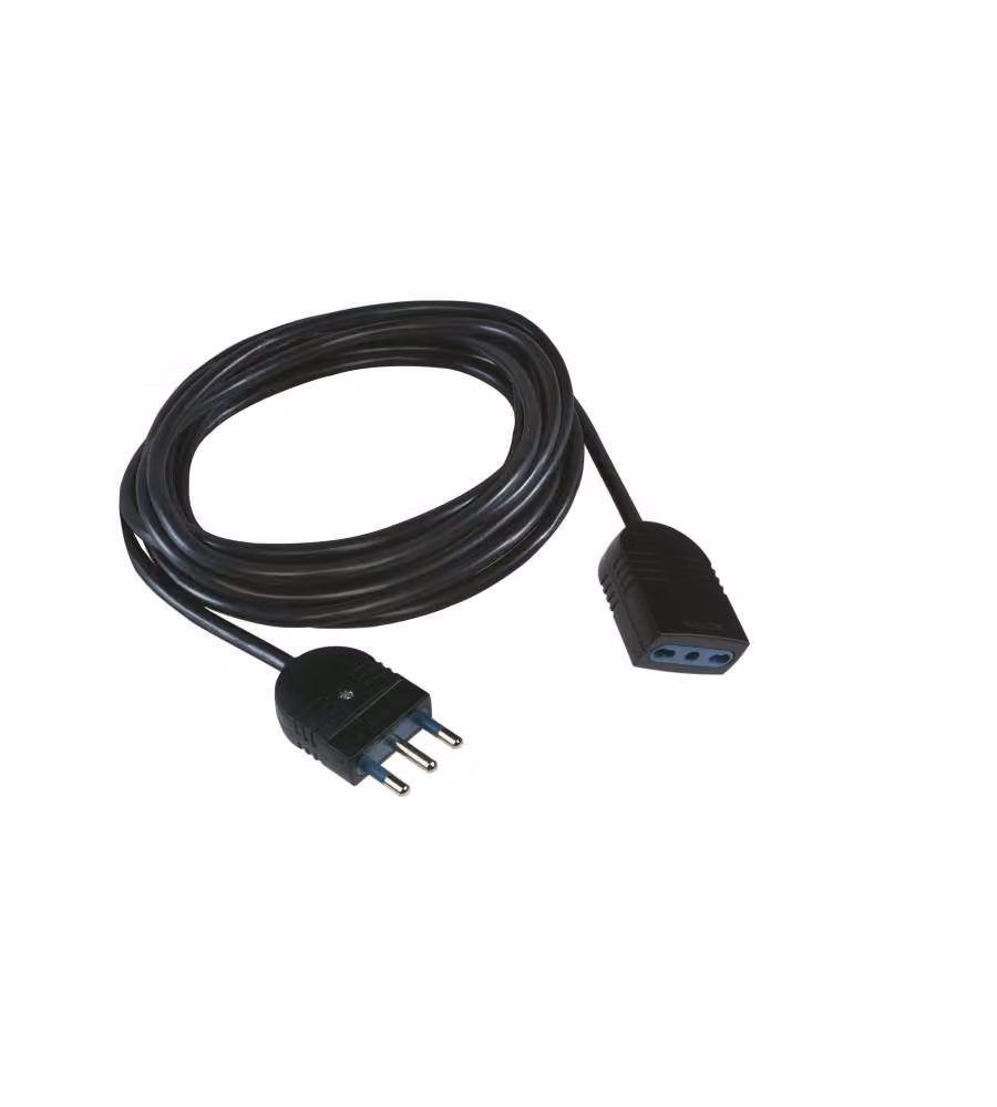 Prolunga elettrica Scame nera con spina 16A 2P+T lunghezza 5 m – 2