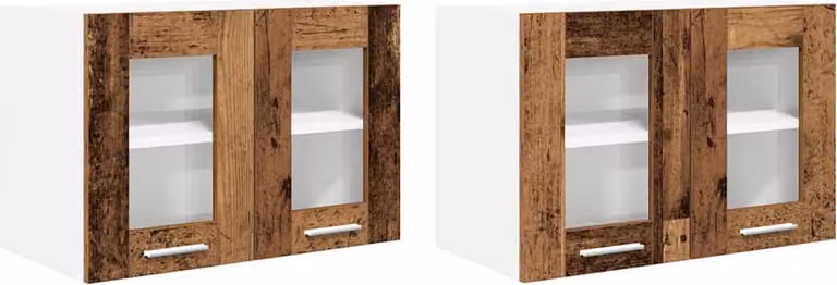 Armadio pensile con porta 2 pcs Legno vecchio 60 x 31 x 40 cm