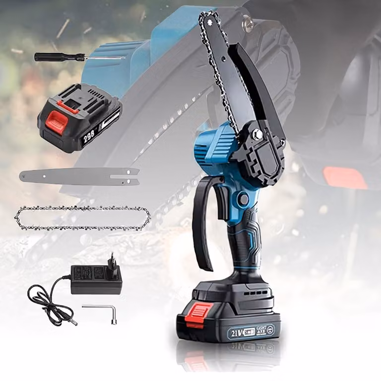 Troncatrice a catena elettrica, leggera, motore brushless, 1 batteria
