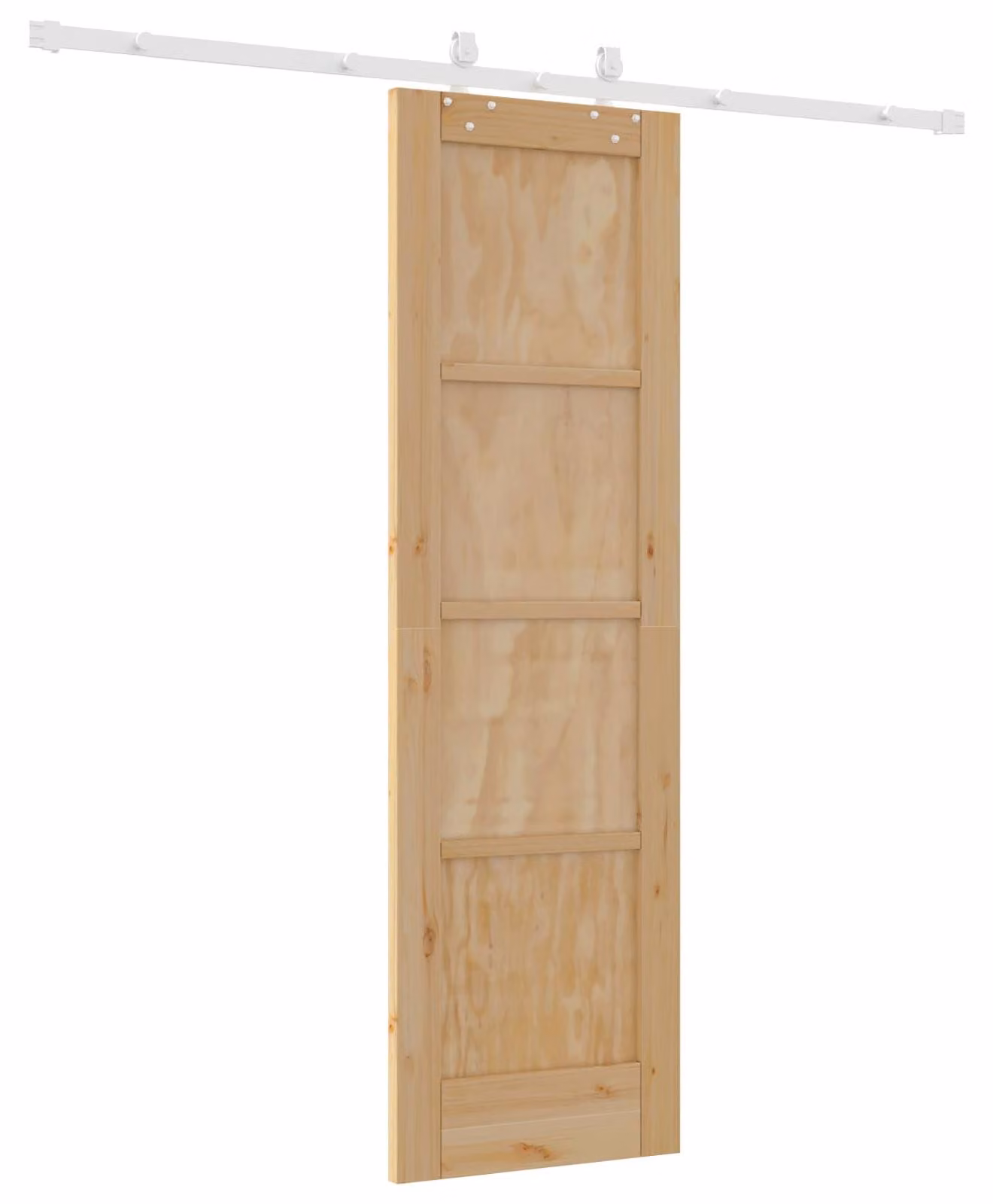 Porta scorrevole Naturale e Bianco 61 x 198,5 cm