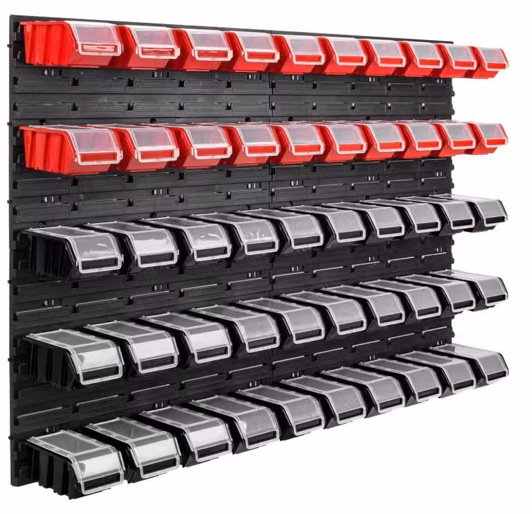 Pannello portautensili, 115x78 cm, montaggio a parete, materiale plastico, compatibilità con gli utensili, facilmente spostabile