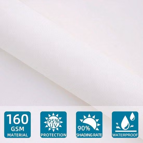 Ombrellone color crema 3x5 m, impermeabile, protezione UV di alta qualità, per esterni, per gli amanti del giardinaggio