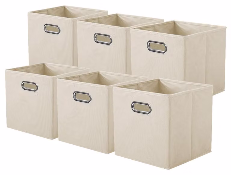 Omgoods - 6 scatole pieghevoli per l'organizzazione - Contenitori per armadi e giocattoli