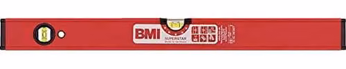 BMI Alu-Profil Wasserwaage Superstar Magnet 2V Libellen 200cm Horizontal-Libelle