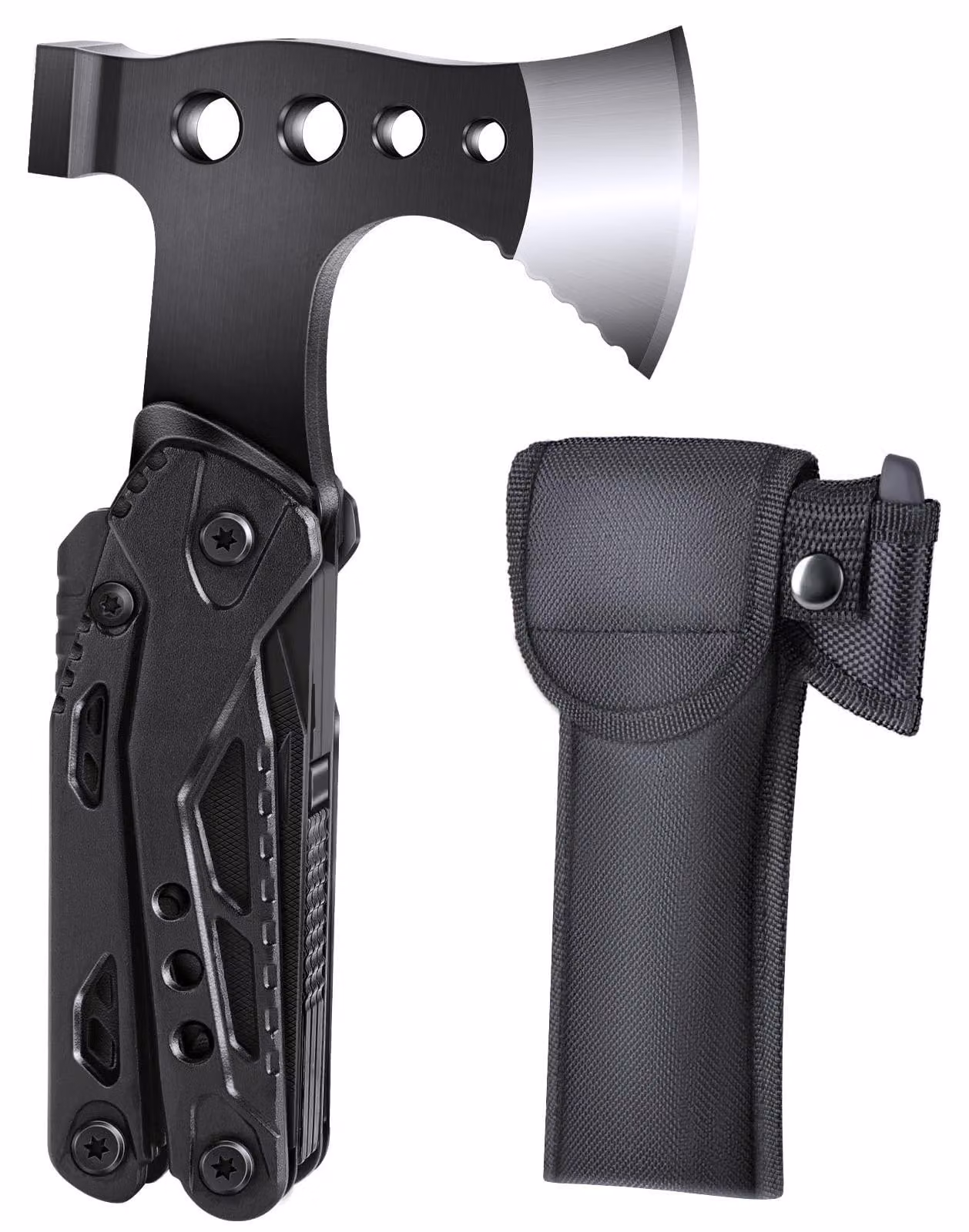Elzusha - Multitool 16-in-1, ideale per campeggio e situazioni di emergenza