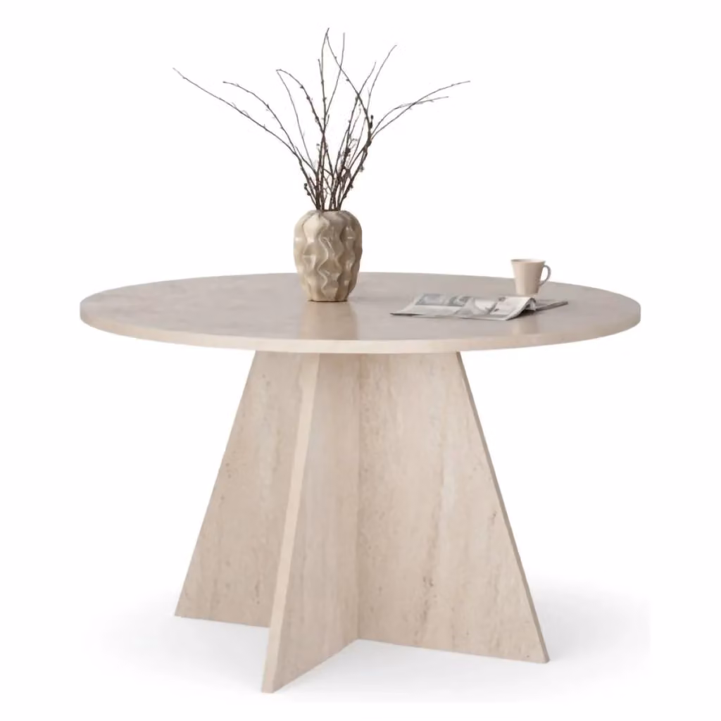 DMORA Tavolo da pranzo moderno per 4 persone, forma quadrata, colore bianco, L: 120 cm, P: 120 cm, H: 75 cm – 2