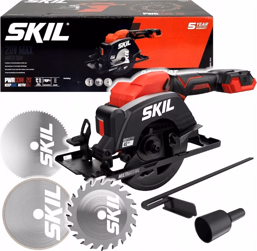 SKIL 3540 CA Akku-Multimaterialsäge (20 V, Einhandsäge, LED-Licht, Sanftanlauf)