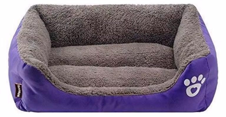 Cuccia per cani, cuccia per gatti, cuscino reversibile, colore viola, taglia M