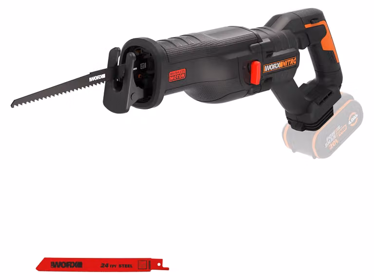 Sega alternativa a batteria WORX Nitro 20V WX516.9, motore brushless, senza batteria e caricabatterie
