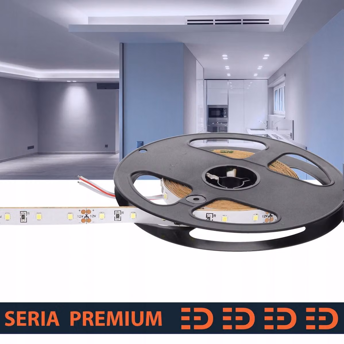 Striscia LED Prescot, luce bianca fredda, 5 metri, 60 LED/metro, tecnologia SMD2835