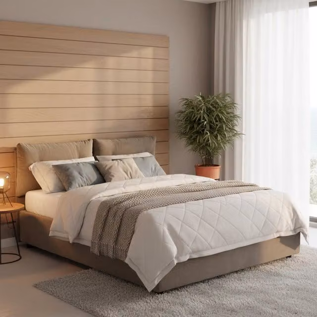Letto Matrimoniale Calcite Talamo Italia con Materasso Incluso, Grigio, L/P: 160 x 200 cm