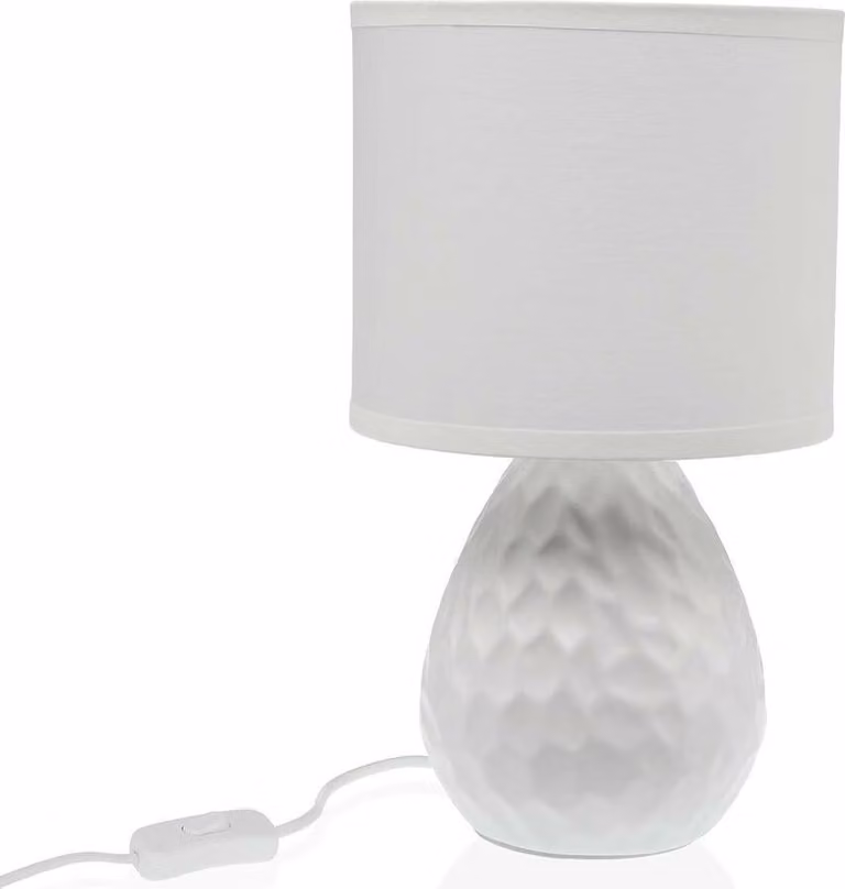 Lampada da tavolo in Vetroceramica bianca 40 w 15,5 x 27,5 cm