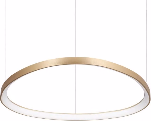 Lampada A Sospensione Gemini Led 56W Luce Calda Ottone Altezza Regolabile Ideal Lux
