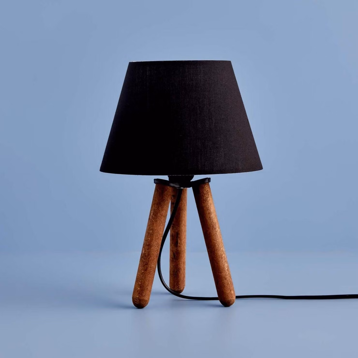 Opviq, AYD-3422, lampada da tavolo, 100 % tessuto, nero, 22 x 22 x 32 cm
