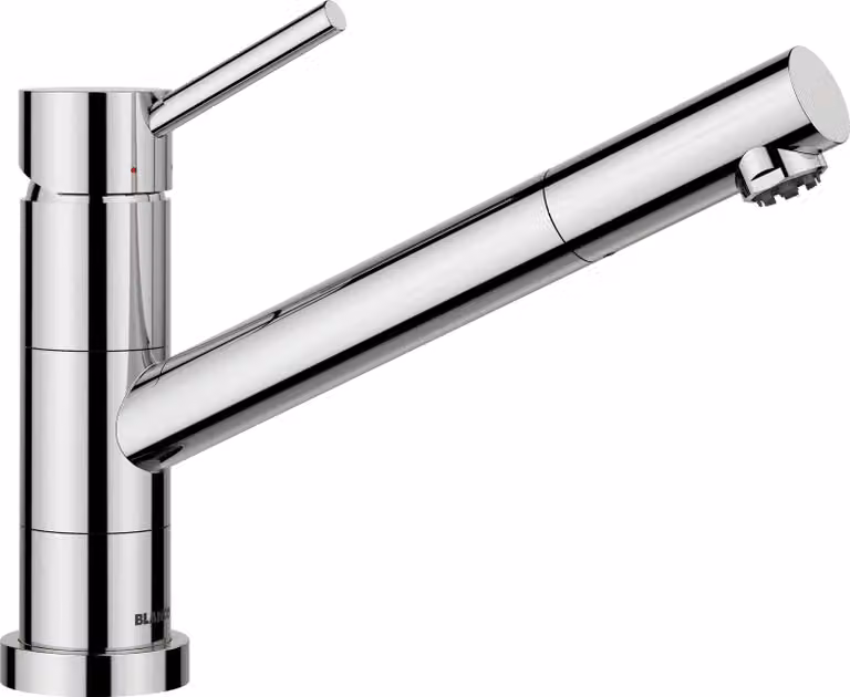 Blanco Miscelatore monocomando da cucina a bassa pressione KANO-F, cromo lucido, montaggio su finestra, ribaltabile 527960