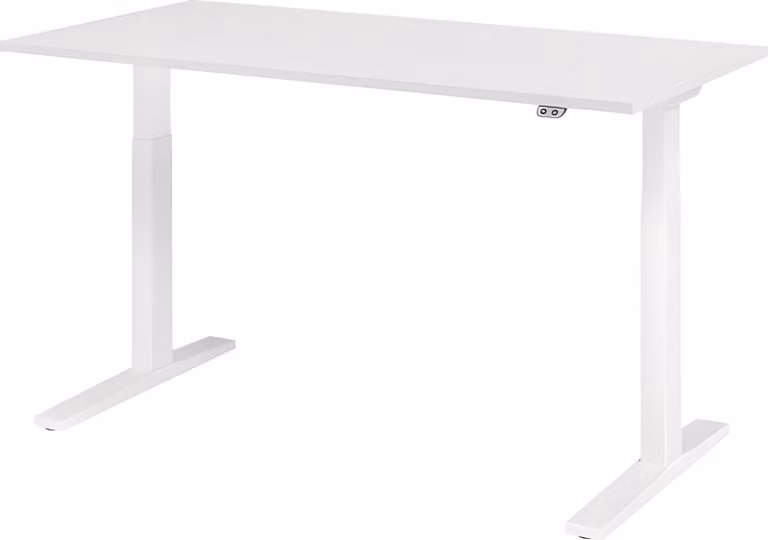 Scrivania Sit/stand XMKA16, 1600 x 800 x 700-1200 mm, bianco/bianco