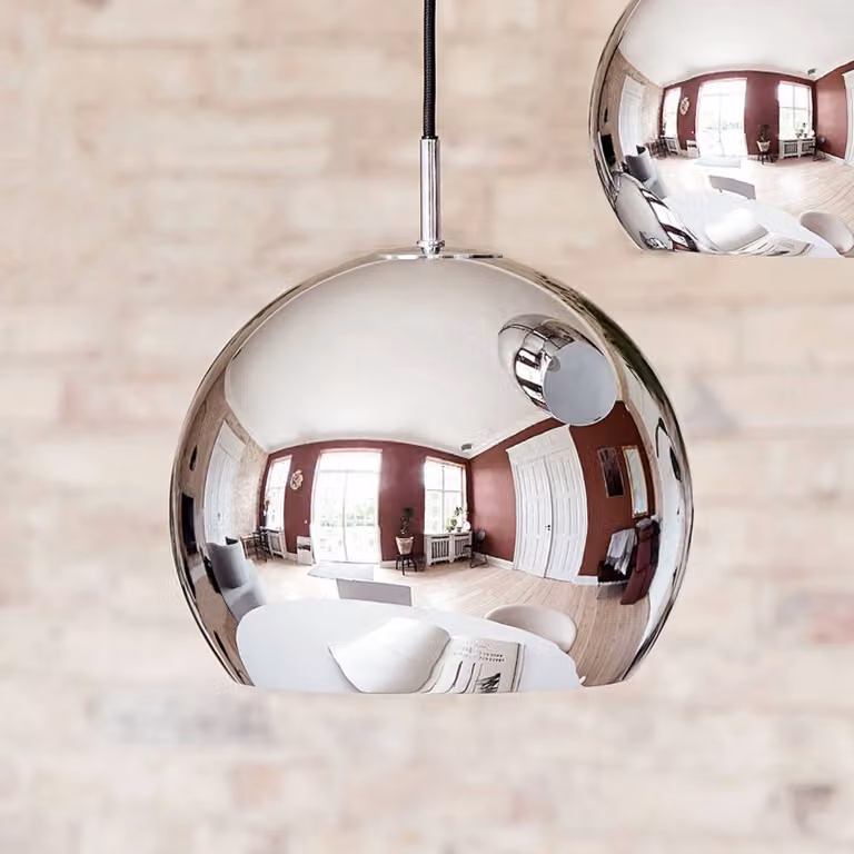 FRANDSEN Lampada a sospensione Ball, dimmerabile, Cromo / Argento, Soggiorno / Sala da pranzo, Metallo, Design, Lampada a sospensione