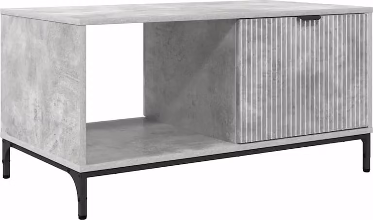 Tavolino da salotto con cassetto Grigio cemento 90 x 49 x 46 cm
