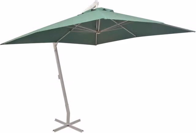 Ombrellone Pensile Videx in Alluminio e Poliestere Verde L/P: 300 x 300 cm