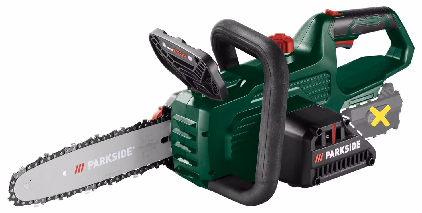 Motosega a batteria PARKSIDE® 20 V «PAKS 20-Li F5», senza batteria e caricabatterie