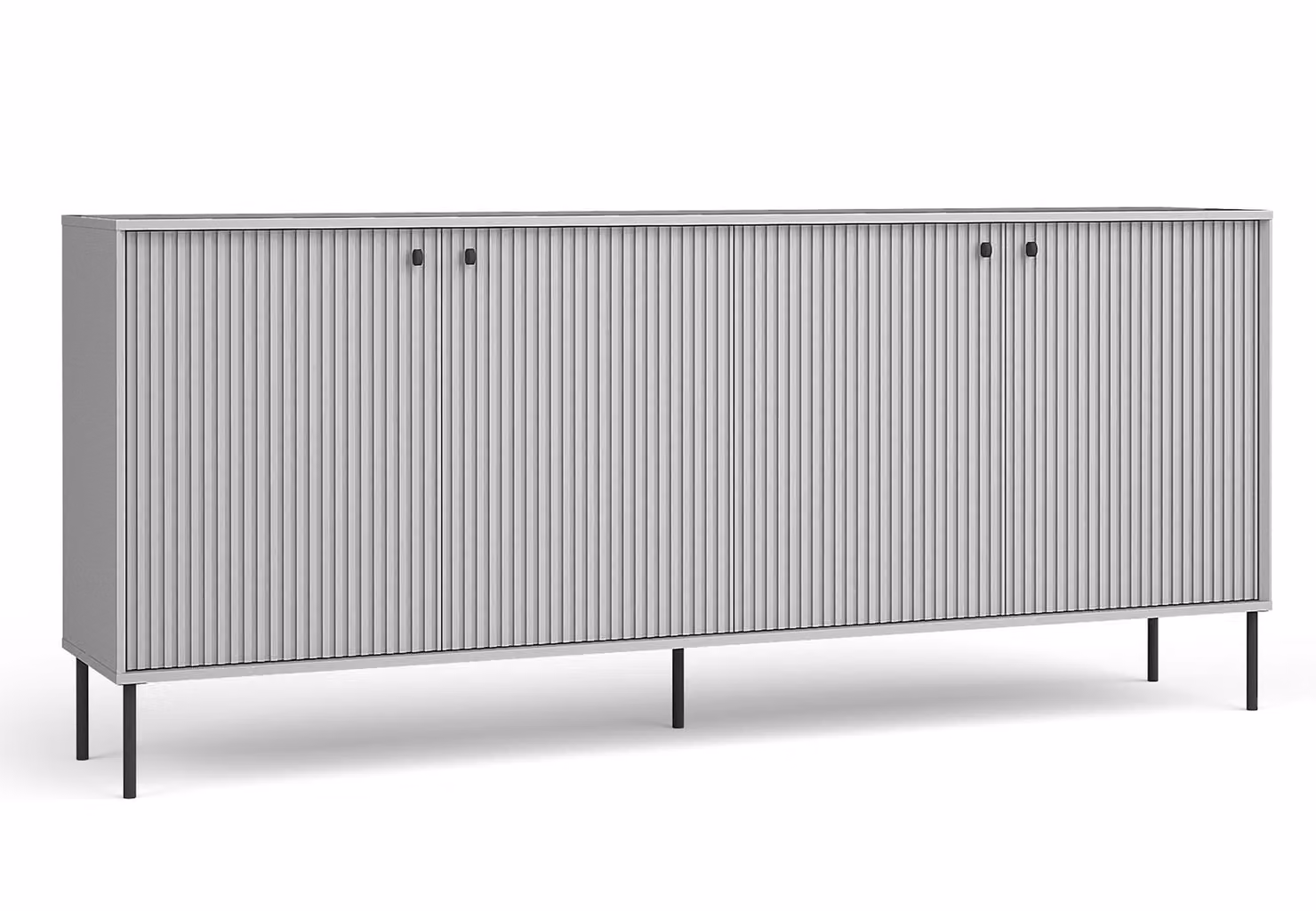 AX LIVING Cassettiera moderna Irelis 207 cm Grigio Nero Industriale