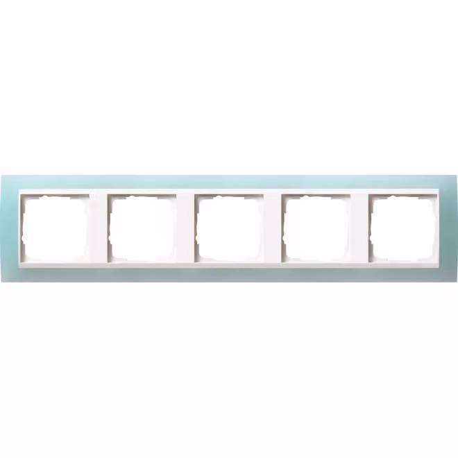 Gira 0215395 Telaio di copertura a 5 prese per Gira Event Opak Mint bianco puro