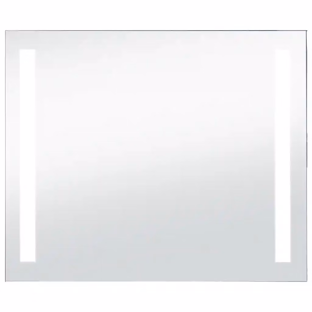 Specchio da parete con LED vidaXL argento, rettangolare, L: 80 cm, H: 60 cm – 2
