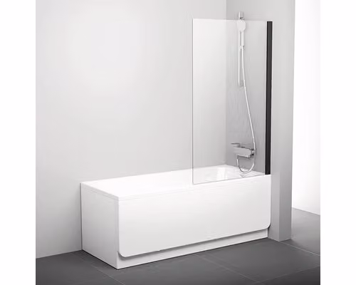 Pannello doccia RAVAK PVS1-80, colore nero e trasparente