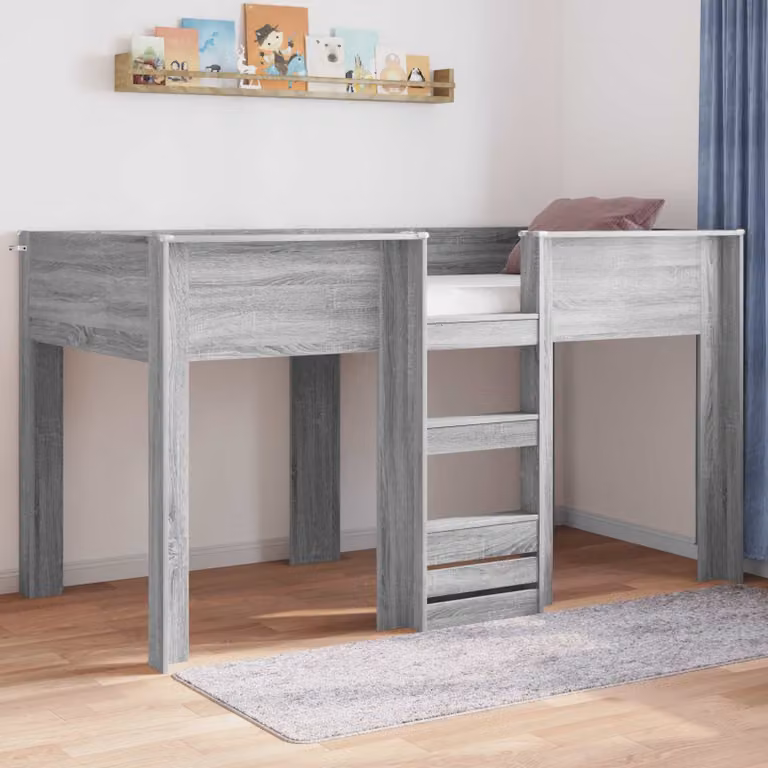 Letto a Castello per Bambini vidaXL Grigio Moderno L/P/H: 200 x 100 x 176,5 cm