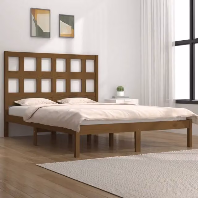Giroletto ambra in legno massello di pino color marrone L/P: 200 x 200 cm – 1