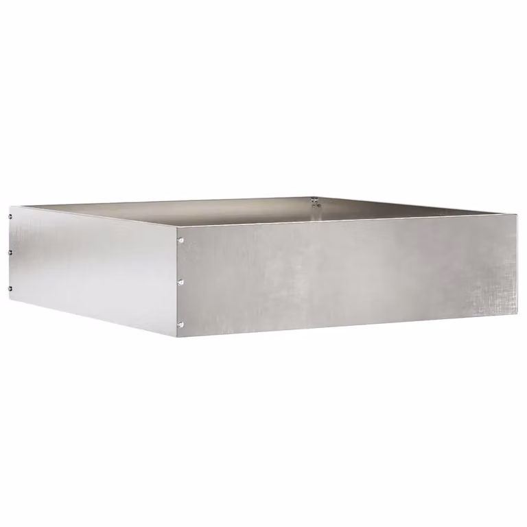 Bordura per prato vidaXL in acciaio inox argento L/P/H: 50 x 50 x 13 cm