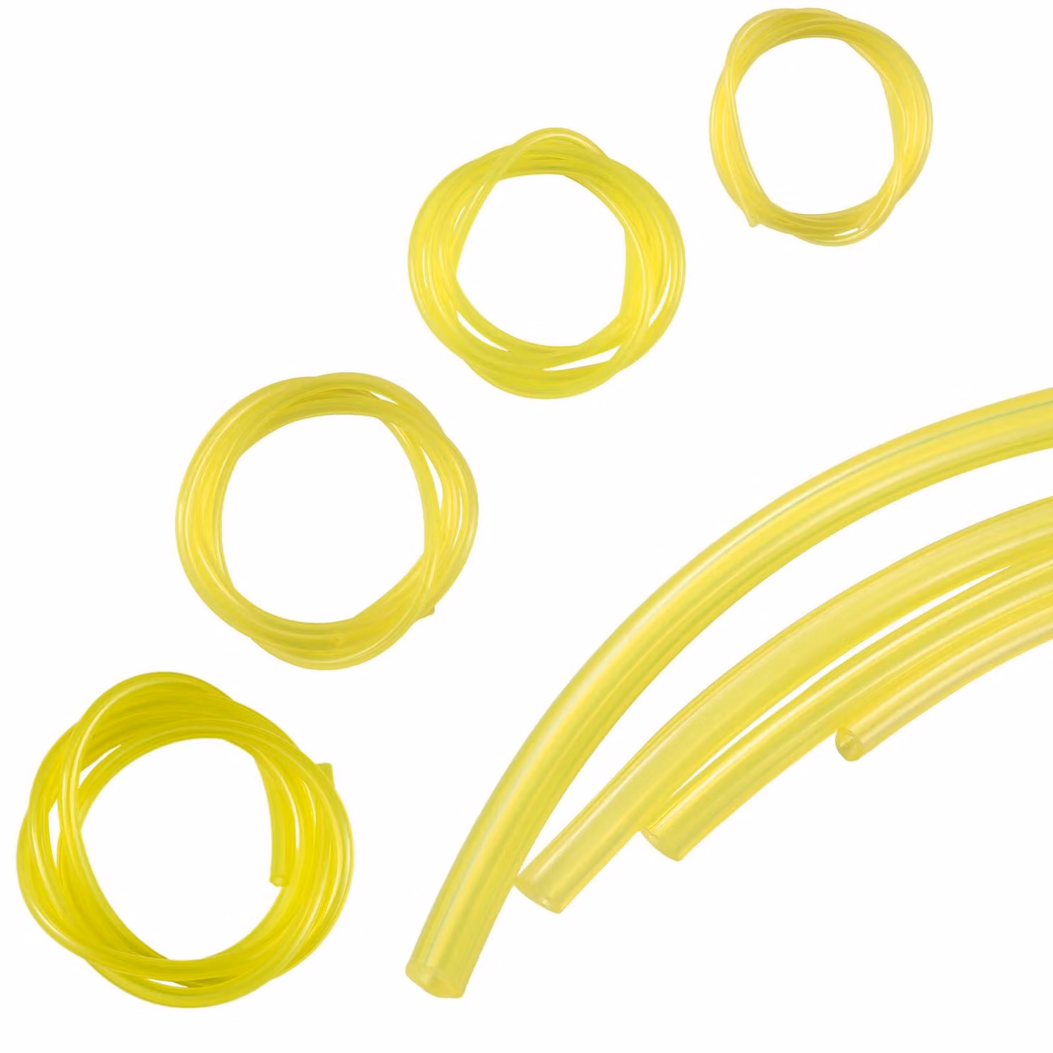 Lotto di 4 tubi carburante: 2 mm x 3,5 mm, 2,5 x 5 mm, 3 x 6 mm