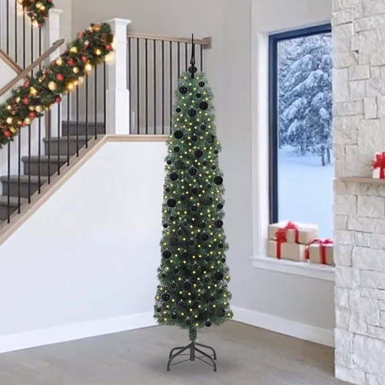 Maison Exclusive - Albero di Natale artificiale con 300 LED e supporto, verde, 240 cm