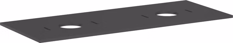 hansgrohe Xilesa E Console avec 2 découpes pour lavabo à poser, sans trous pour robinetterie, 1375x550x16mm, 54280760, 54280760