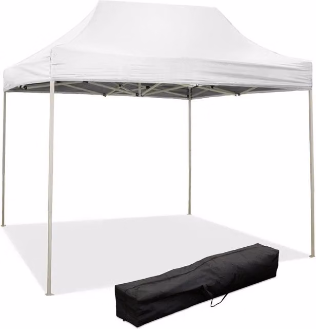 Gazebo Divina Fire pieghevole e richiudibile bianco in PVC impermeabile L: 300 cm, P: 200 cm, H: 200 cm