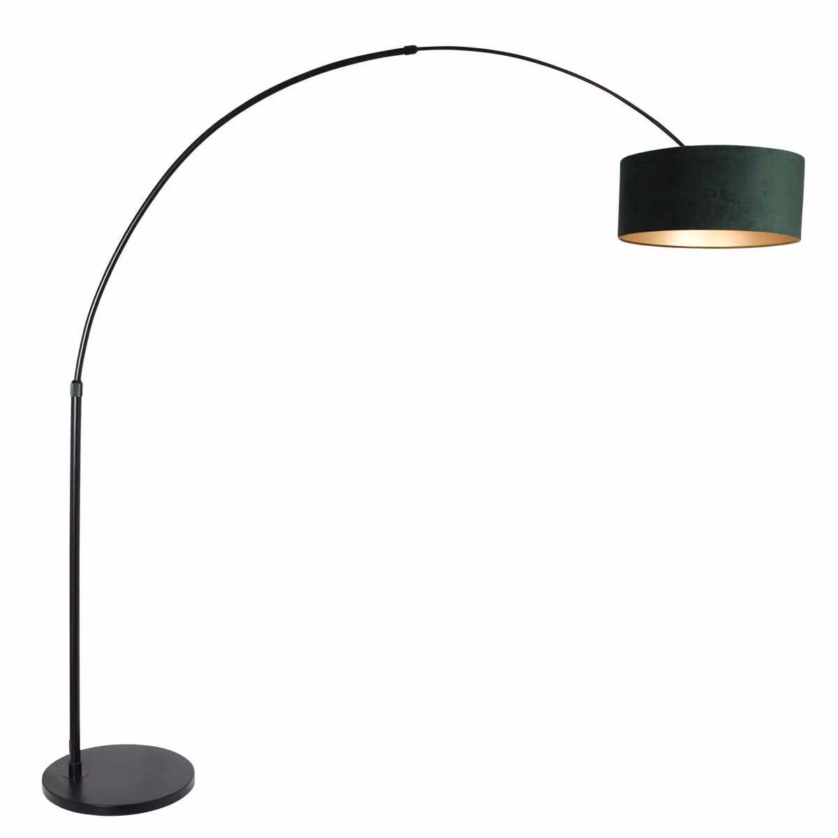 Lampada da terra - nero - Sparkled Light - metallo velluto - Ø 45cm - E27 - 8127ZW - Steinhauer