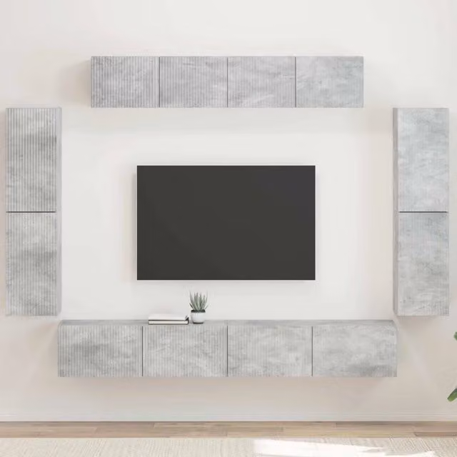 Mobile TV 8 pz Grigio cemento 3409144