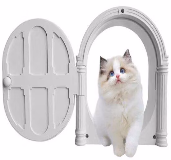 Portina per animali domestici - Portina per gatti - Uscita per cani - Portina flessibile per animali - 28*24*6,5 cm - Cuccia per gatti/cani - Direzione di entrata/uscita regolabile