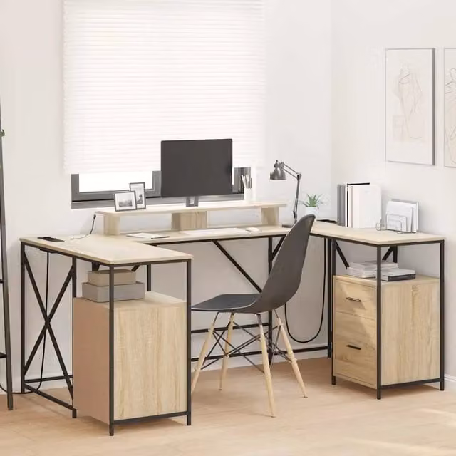 Scrivania Rovere Sonoma Legno ingegnerizzato 3376137