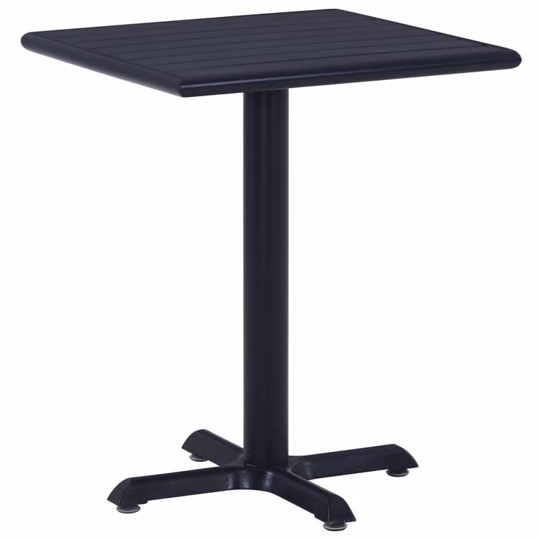 The Living Store tavolo da giardino nero 60x60x75 cm
